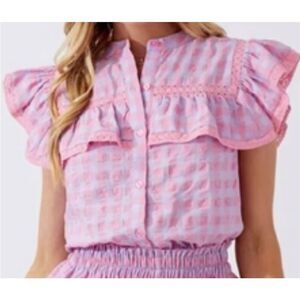 NWT  day + moon Camila gingham too, $60 Large
